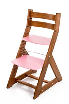 Rostoucí židle ALMA - standard (dub tmavý, růžová)