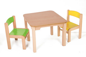 Dětský stolek MATY + židličky LUCA (zelená, žlutá)