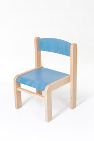 Dětská židlička LUCA s tvarovanou opěrkou zad (modrá)