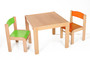 Dětský stolek LUCAS + židličky LUCA (oranžová, zelená)