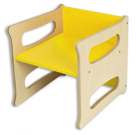 Dětská židle TETRA 3v1 natur (žlutá)