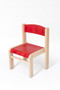 Dětská židlička LUCA s tvarovanou opěrkou zad (červená)