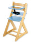 Rostoucí židle ANETA - malý pultík (bříza, modrá)