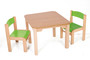 Dětský stolek MATY + židličky LUCA (zelená, zelená)