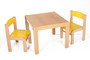 Dětský stolek LUCAS + židličky LUCA (žlutá, žlutá)