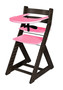 Rostoucí židle ELA - velký pultík (wenge, růžová)